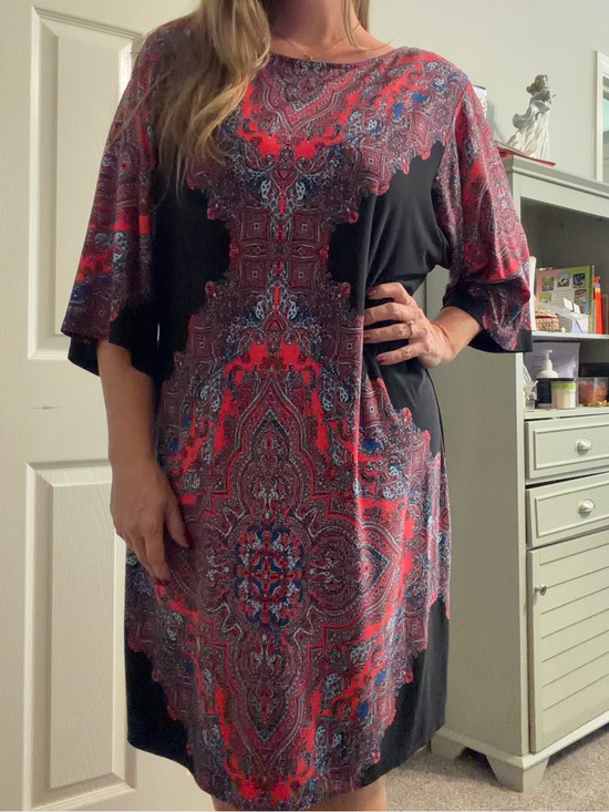 London Style Dresses & Skirts - London Style Red and Blue Paisley dress